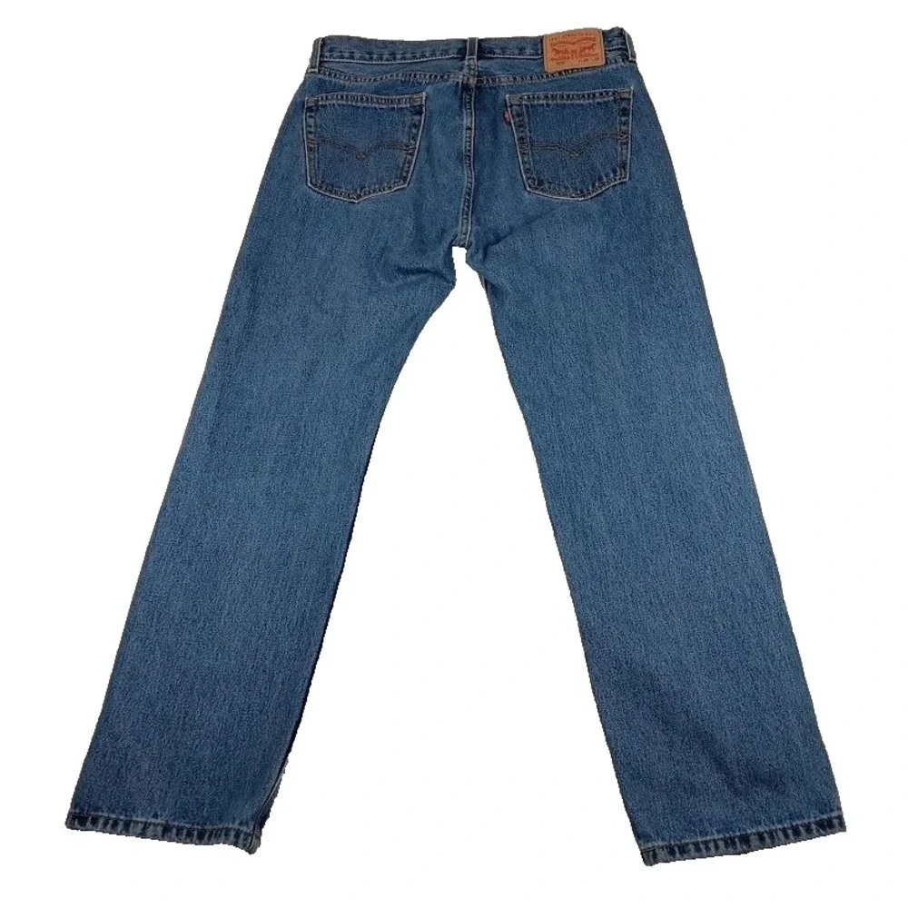 Levis‎ 505 Jeans Mens 34x30 Blue Denim Classic Straight Leg Medium Wash Pants